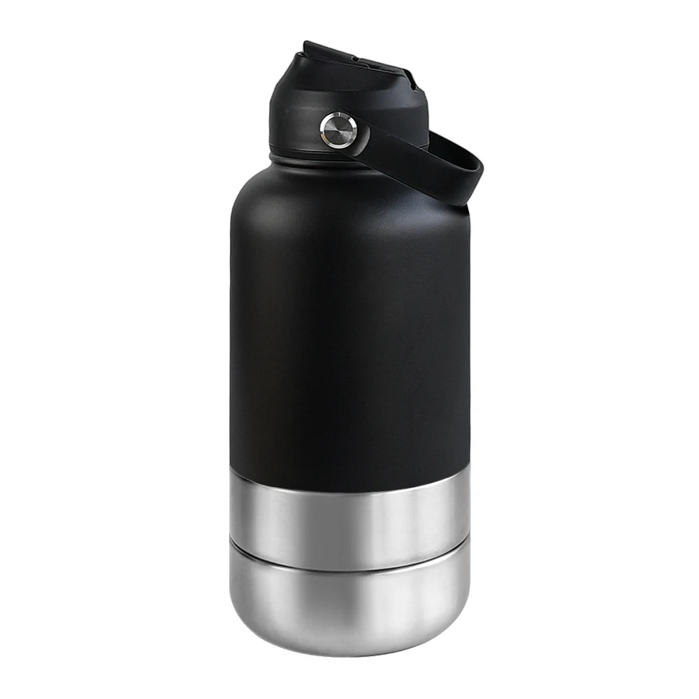1000ml Outdoor Travel Portable Pet Insulated Feeder Dog. Bowl Food Bottle.