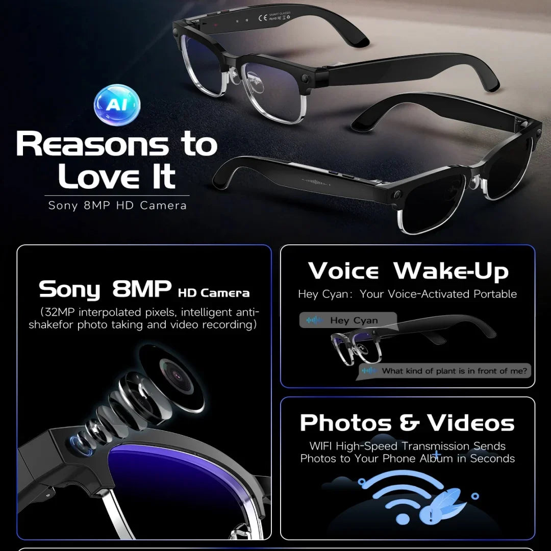 Smart Glasses 4K HD Upgrade