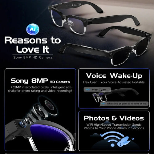 Smart Glasses 4K HD Upgrade